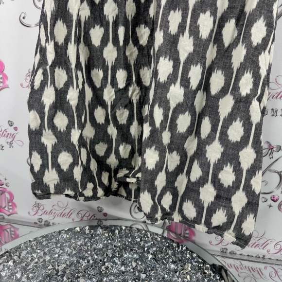 Charlie Paige Monochrome Sleeveless Dress with Pink Accents tassles boho cotton - Picture 4 of 9